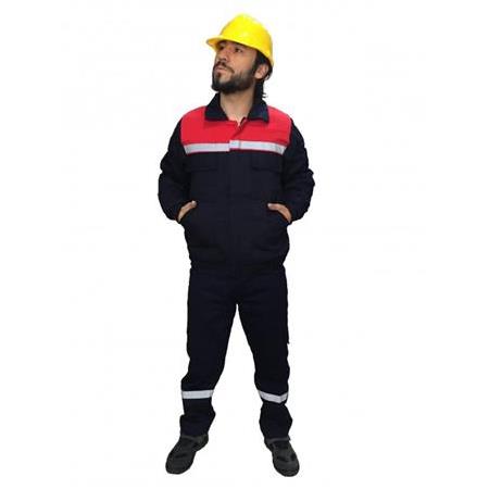 İş Takımı Red (mont+pantolon) Reflektörlü %100 Pamuk Kapitoneli Kışlık